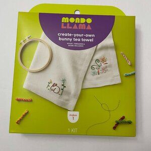 NIB- Mondo Llama Bunny Tea Towel Craft Kit